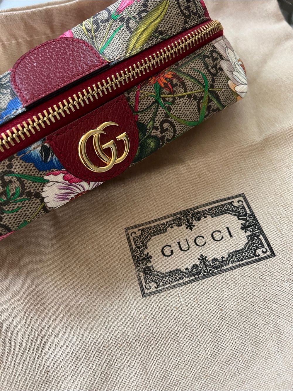 Gucci Ophidia GG Flora Cosmetic Zip Top Case - Certified Authentic - Picture 13 of 13
